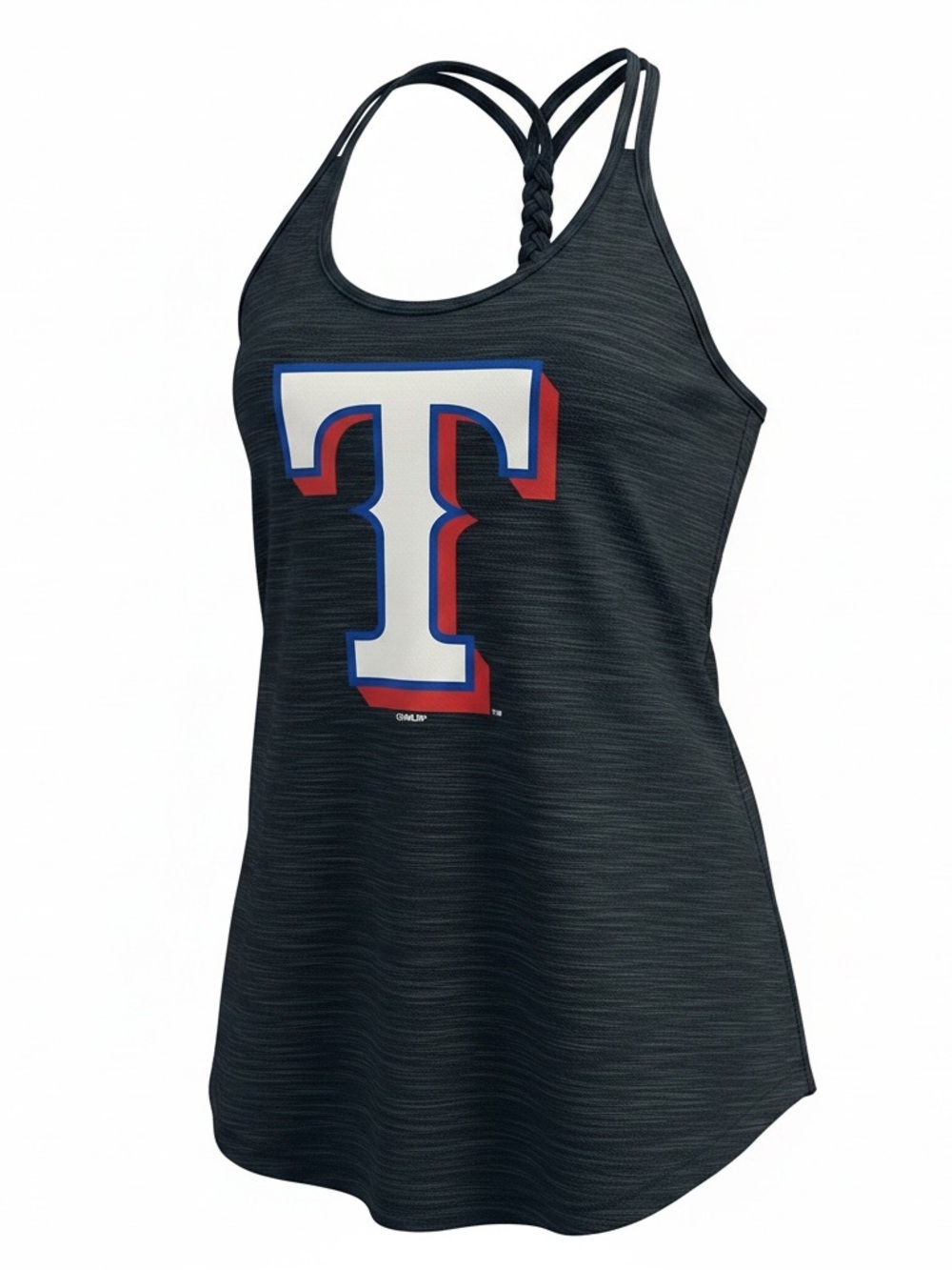 Texas Rangers Women's Snapback Tank Top in Heathered Gray Size XL